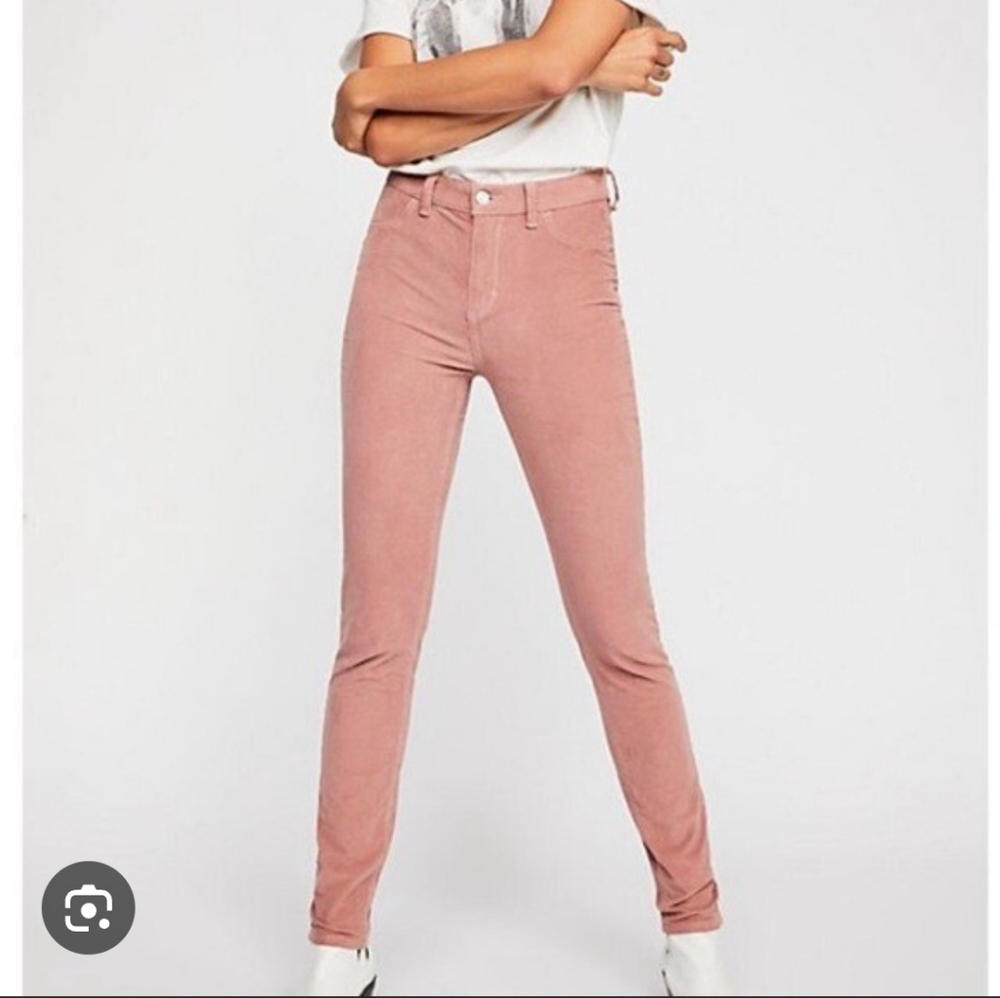 We The Free Pink Skinny Jeans Soft Corduroy Feel